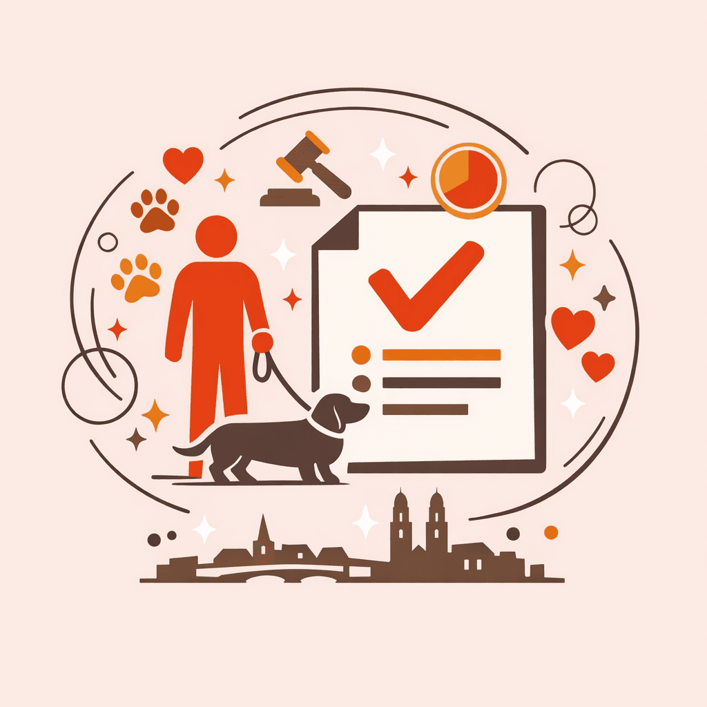 minimal abstract city-line silhouette hinting at Zürich